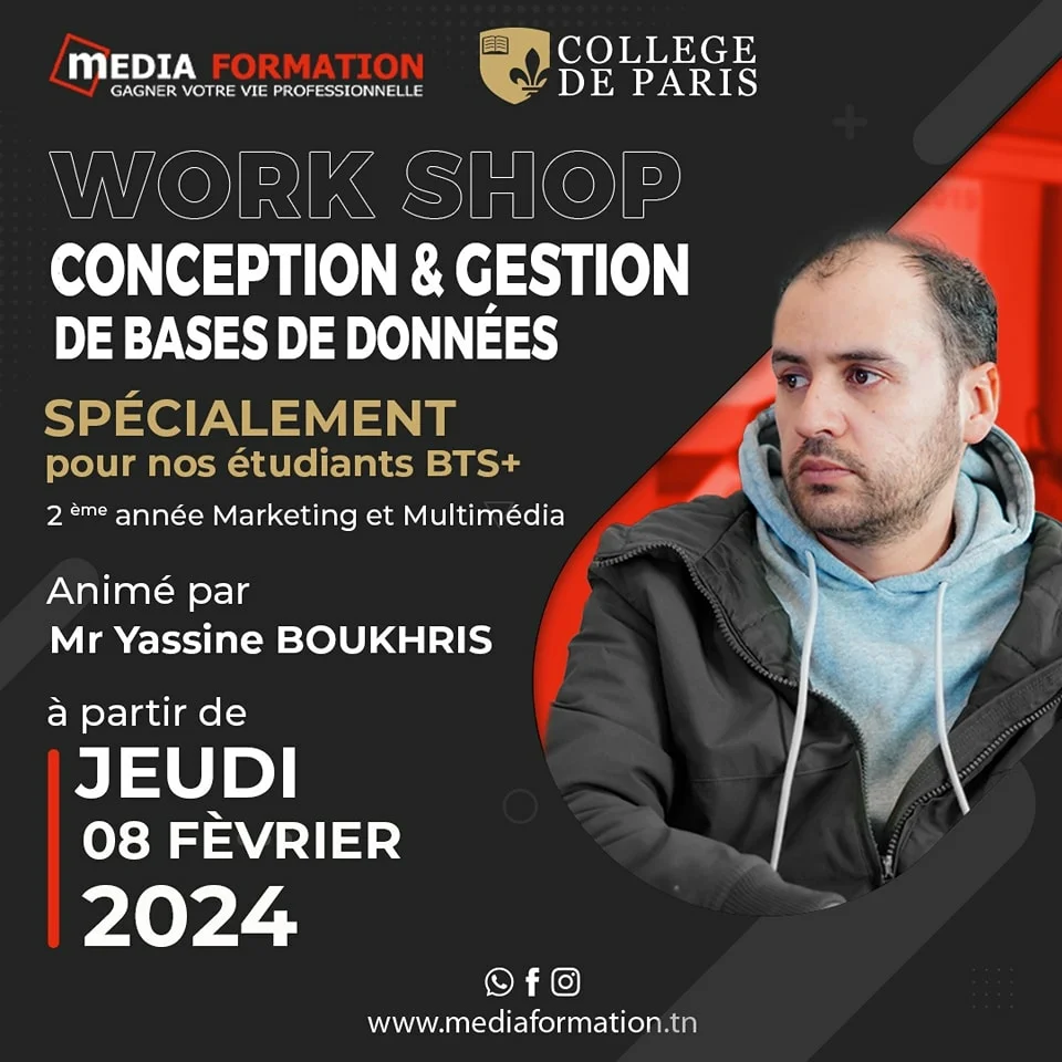 WORKSHOP-Conception-et-Gestion-de-Bases-de-Donnees Media Formation